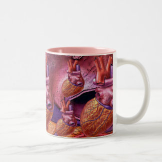 Bicolor Taza humana del corazón