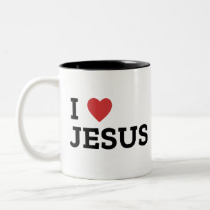 Bicolor Taza I Love Jesus de dos tonos, 444 ml