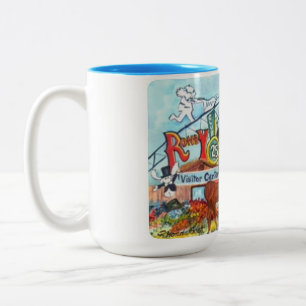 Bicolor Taza iconográfica de Mushing de Alaska "Bajo el Ar