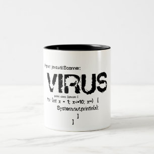 Bicolor Taza II del virus