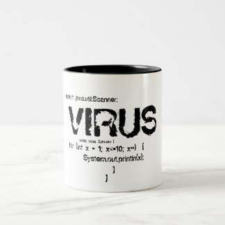 Bicolor Taza II del virus