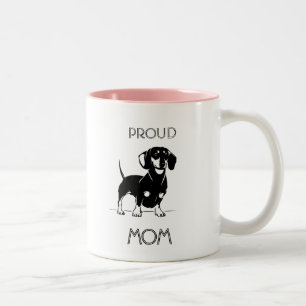 Bicolor Taza ilustrada Mmom orgullosa de la salchicha de