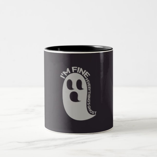 Bicolor Taza I'm Fine, Everything's Ghost (Centro)