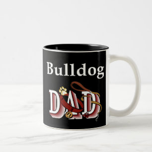 Bicolor Taza inglesa del papá del bulldog