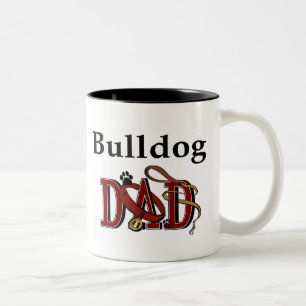 Bicolor Taza inglesa del papá del bulldog
