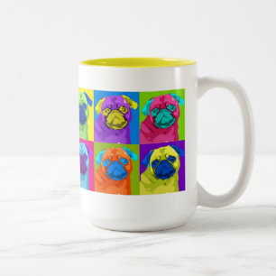Bicolor taza inspirada del barro amasado