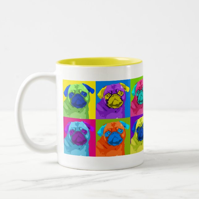 Bicolor taza inspirada del barro amasado (Izquierda)
