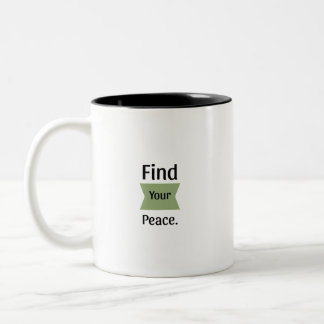 Bicolor Taza Inspiradora de Dos Tonos 'Encuentra Tu Paz'⁠