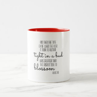Bicolor Taza inspiradora de la cita de Anais Nin