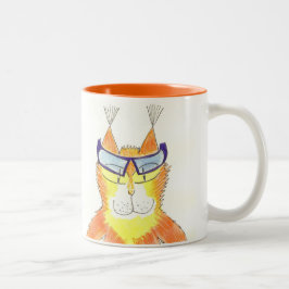 Bicolor Taza interplanetaria de los Espacio-Linces