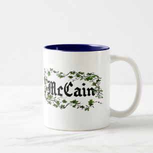 Bicolor Taza irlandesa céltica de arrastre de la hiedra d