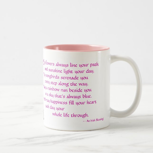 Bicolor Taza irlandesa de la bendición (Derecha)