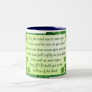 Bicolor Taza irlandesa de la bendición