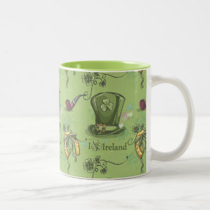 Bicolor Taza irlandesa del día de San Patricio