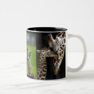 Bicolor Taza jirafas madres + Niño