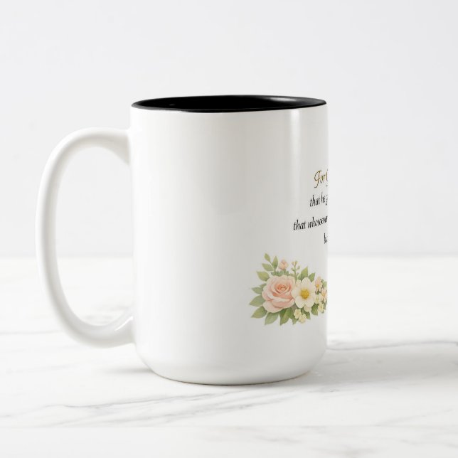 Bicolor Taza JOHN 3:16 (Izquierda)