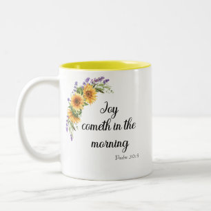 Bicolor Taza Joy Cometh in the Morning
