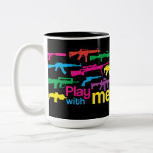Taza '¡Juega conmigo!' - negro multicolor