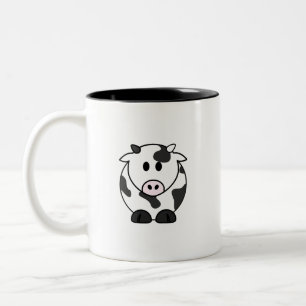 Bicolor Taza Kawaii de Vaca Regordeta