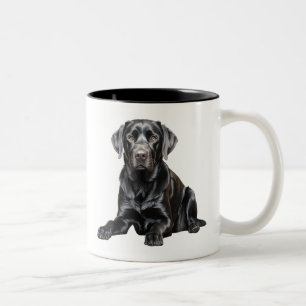 Bicolor Taza Labrador Negro