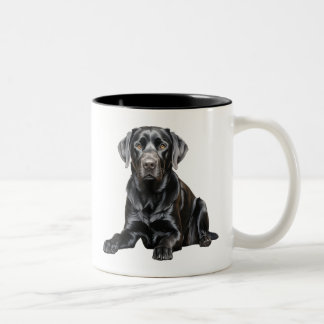 Bicolor Taza Labrador Negro