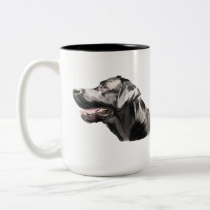 Bicolor Taza Labrador Retriever, Perro Labrador Café Acuar