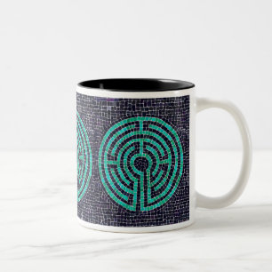 Bicolor Taza LABYRINTH III negra de dos tonos