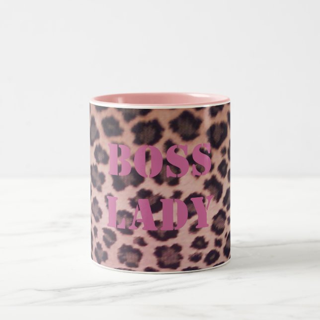 Bicolor Taza Leopard Lady Jefa (Centro)