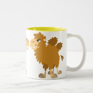 Bicolor Taza linda de dos camellos del dibujo animado