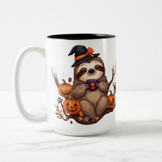 Bicolor taza linda de Halloween color