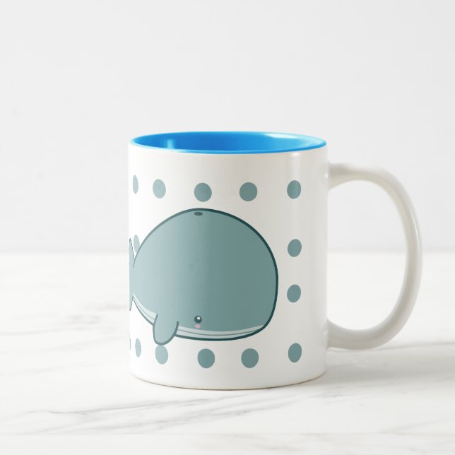 Bicolor Taza linda de la ballena (Derecha)