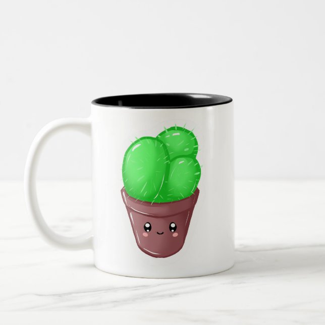 Bicolor Taza linda del cactus (Izquierda)