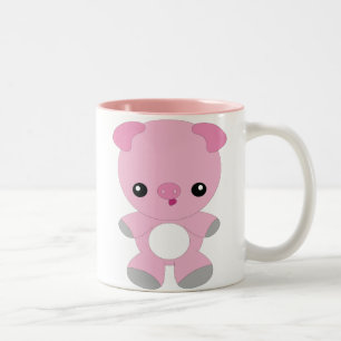Bicolor Taza linda del lechón