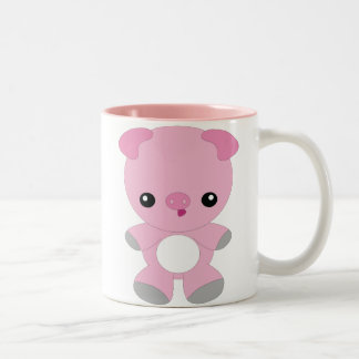 Bicolor Taza linda del lechón