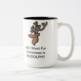 Bicolor Taza linda del navidad para los cazadores de los