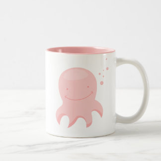 Bicolor Taza linda del pulpo del bebé del dibujo animado