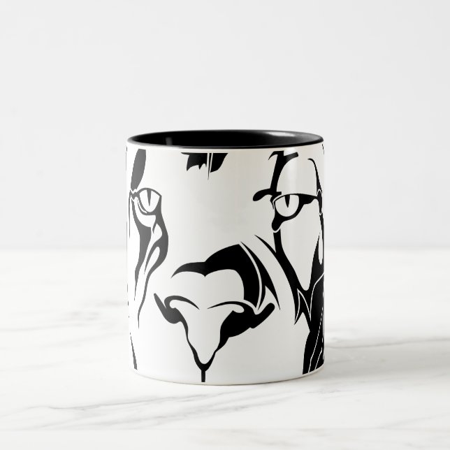 Bicolor Taza Lion Tribal 002 (Centro)
