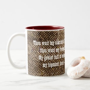 Bicolor Taza literaria del tweed de John Keats