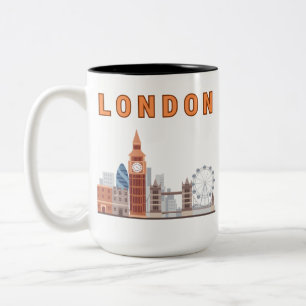 Bicolor Taza London Skyline Two Tone 15 oz.
