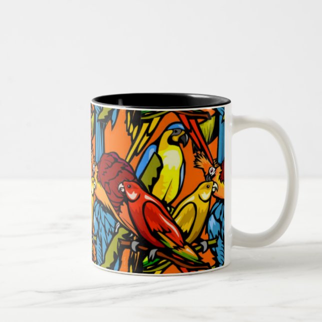 Bicolor Taza - loros (Derecha)