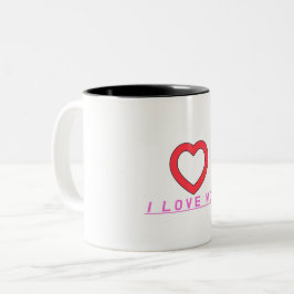 Bicolor taza love mon