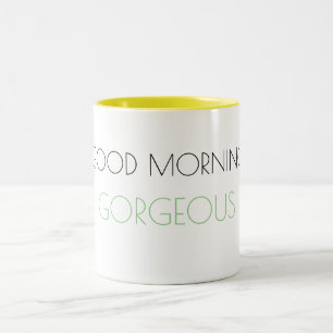 Bicolor Taza magnífica de la buena mañana