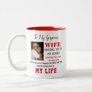 Bicolor Taza magnífica de la esposa