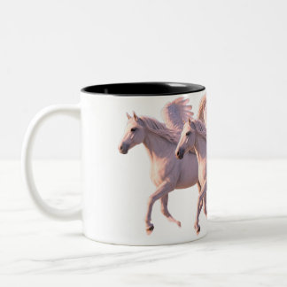 Bicolor Taza Majestuoso Pegasus en las Nubes