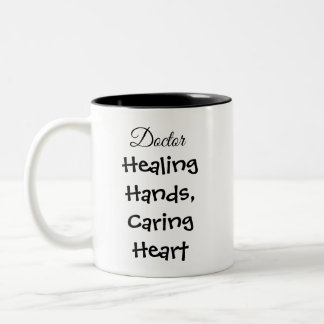 Bicolor Taza Manos Sanadoras, Corazón Cuidante