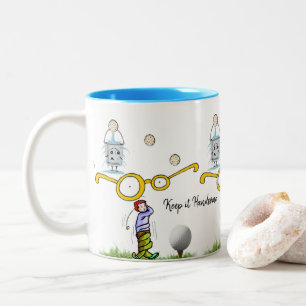 Bicolor Taza Mantén Golfer Guapo
