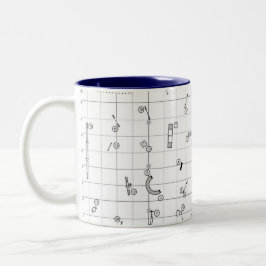 Bicolor Taza Mapa de Curso Temático de Agilidad
