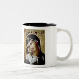 Bicolor Taza mariana del icono