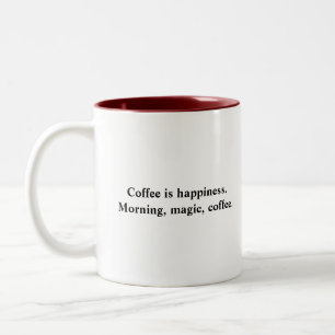 Bicolor Taza marrón de dos tonos con cita divertida: el ca