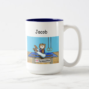 Bicolor Taza masculina del gimnasta
